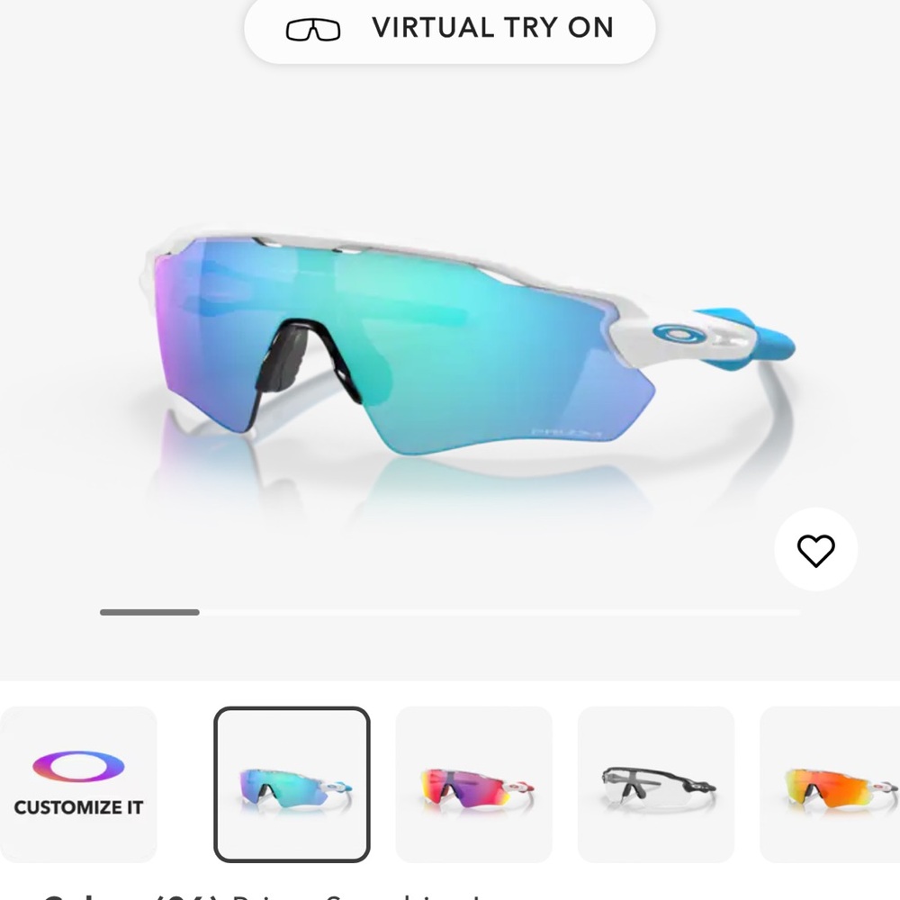 Oakley radar EV path new plus hard case and snow prism lens
